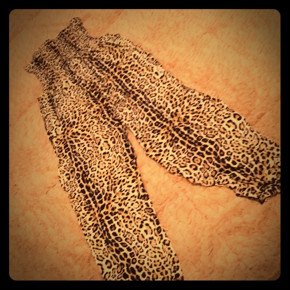 Cheetah print high waisted pants